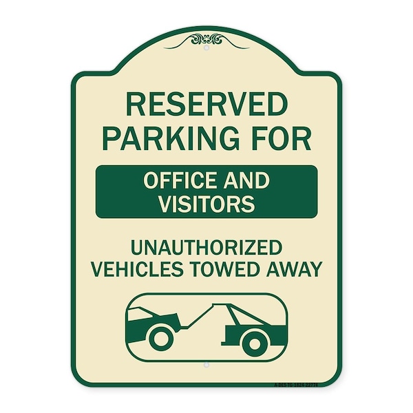 Unauthorized Vehicles Towed Away Heavy-Gauge Aluminum Architectural Sign, 24" x 18", TG-1824-22774
